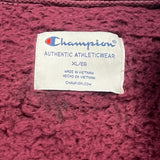 Champion Cropped Fleece 1/4 Zip - XL Burgundy Polyester