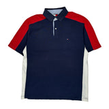 Tommy Hilfiger Polo Shirt - Large Navy Cotton