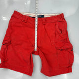 Polo By Ralph Lauren Cargo Shorts - 36W 10L Red Cotton
