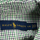 Ralph Lauren Checked Shirt - Large Green Cotton