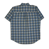 Rugged Wear Wrangler Checked Short Sleeve Shirt - Large Blue Cotton