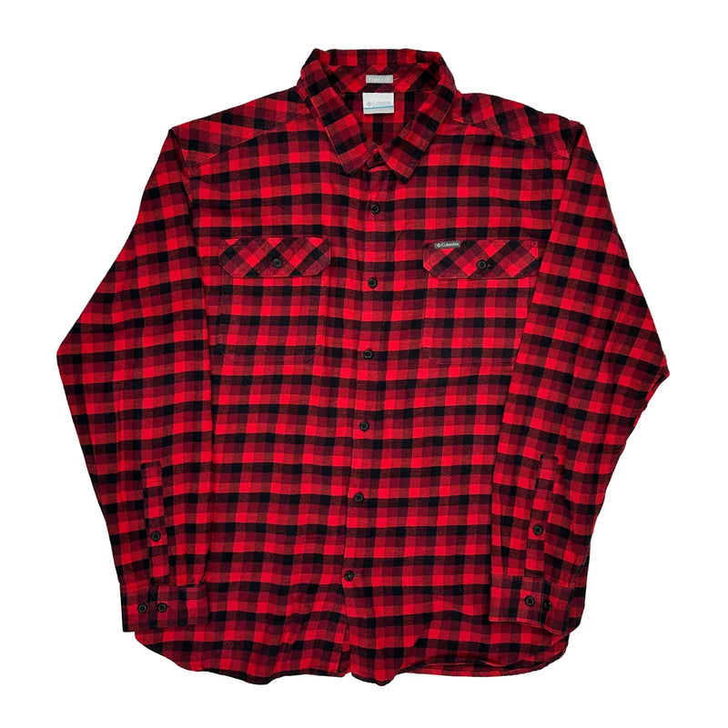 Columbia Checked Flannel Shirt - XL Black Cotton