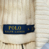 Polo By Ralph Lauren 1/4 Zip - Large Cream Cotton