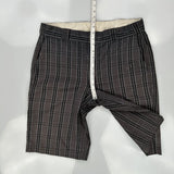 Dickies Checked Shorts - 37W 11L Gray Cotton