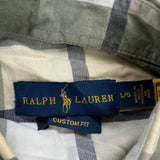 Ralph Lauren Checked Short Sleeve Shirt - Large Green Cotton