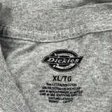Dickies Long Sleeve T-Shirt - XL Grey Cotton Blend