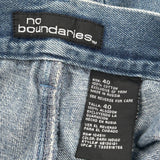 No Boundaries Graphic Denim Shorts - 40W 11L Dark Wash Cotton