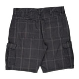 Wrangler Checked Cargo Shorts - 34W 9L Grey Cotton