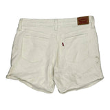 Levis Denim Shorts - 32W UK 12 White Cotton