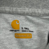 Carhartt Polo Shirt - Large Grey Cotton