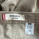 Levis Cord Pants - 36″ Waist Beige Cotton Blend