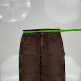 Carhartt Double Knee Carpenter Pants - 32W 31L Brown Cotton