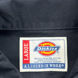 Dickies Short Sleeve Shirt - Large Black Polyester Blend