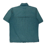 Woolrich Checked Short Sleeve Shirt - Medium Blue Cotton