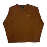 Polo By Ralph Lauren Long Sleeve T-Shirt - Medium Brown Cotton