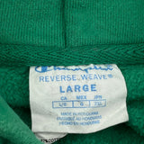 Reverse Weave Champion Hoodie - Large Green Cotton