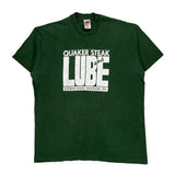 Single Stitch Quaker Steak And Lube Fruit Of The Loom Graphic T-Shirt - 2XL Green Cotton