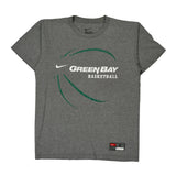 Green Bay Basketball Nike T-Shirt - Small Gray Cotton