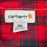 Carhartt Checked Flannel Shirt - 2XL Red Cotton