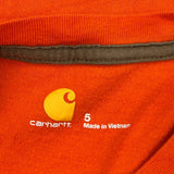 Age 5 Carhartt Graphic T-Shirt - Small Orange Cotton