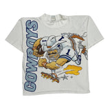 Dallas Cowboys Starter Graphic T-Shirt - Large White Cotton