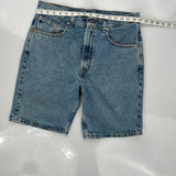 Levis Denim Shorts - 33W 9L Blue Denim