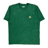 Carhartt T-Shirt - Large Green Cotton