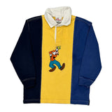 Goofy, Age 7-8 Disney Cartoon Rugby Shirt - Medium Blue Cotton