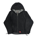 Dickies Full Zip Hoodie Fleece - Large Black Polyester