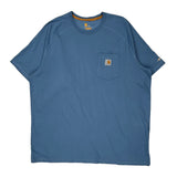Carhartt T-Shirt - 2XL Blue Cotton Blend