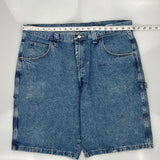 Wrangler Carpenter Shorts - 38W 11L Blue Cotton