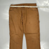 Dickies Double Knee Carpenter Trousers - 38W 30L Brown Cotton