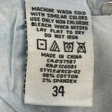 Unbranded Graphic Jeans - 34W 30L Light Wash Cotton