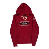 Harley Davidson Graphic Hoodie - Medium Red Cotton Blend