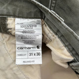 Carhartt Double Knee Carpenter Trousers - 31W 30L Green Cotton