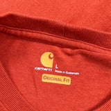 Carhartt T-Shirt - Large Orange Cotton