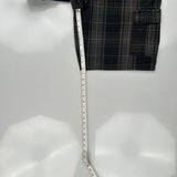 Wrangler Checked Cargo Shorts - 38W 11L Black Cotton