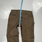 Dickies Carpenter Trousers - 33W 32L Brown Cotton