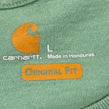 Carhartt T-Shirt - Large Green Cotton