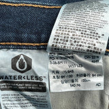 Levis Slim Fit Jeans - 33W 30L Dark Wash Cotton