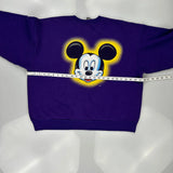 Mickey Unlimited Sweatshirt - Large Purple Cotton