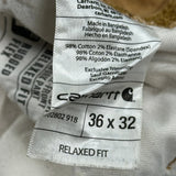 Carhartt Carpenter Trousers - 36W 32L Brown Cotton