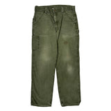 Carhartt B151 Olv Carpenter Pants - 35W 33L Green Cotton
