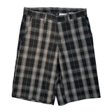 Dickies Checked Shorts - 30W 10L Black Cotton Blend