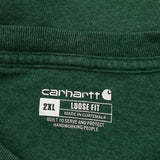 Carhartt T-Shirt - 2XL Green Cotton