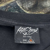 Wolf Design Rock Chang Graphic T-Shirt - XL Black Cotton