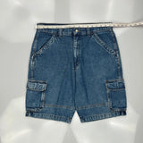 Wrangler Cargo Denim Shorts - 36W 10L Blue Denim