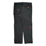Dickies Carpenter Pants - 38W 31L Black Cotton Blend