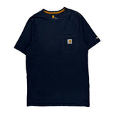 Carhartt T-Shirt - Small Navy Cotton