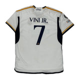Real Madrid Adidas 2023-24 Vini Jr Home Football Shirt - 2XL White Polyester